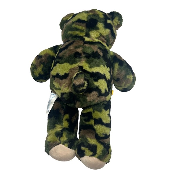 Camo Plush Military Army Build A Bear Workshop Green Teddy Bear 18" Camouflage - Picture 4 of 5